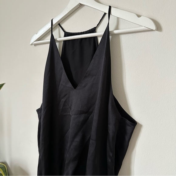 Alix NYC Black V Neck Basset Bodysuit 100% Silk Size XS - Picture 4 of 8